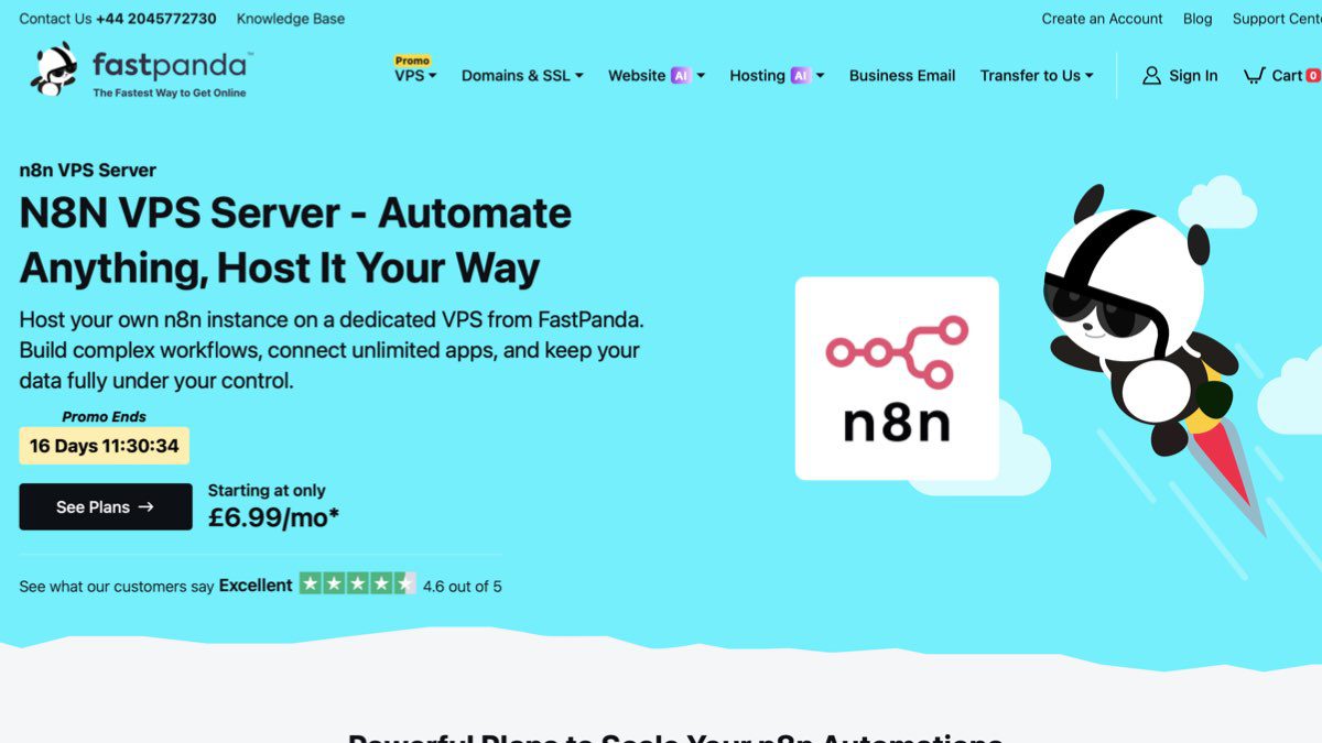 fast panda n8n vps server