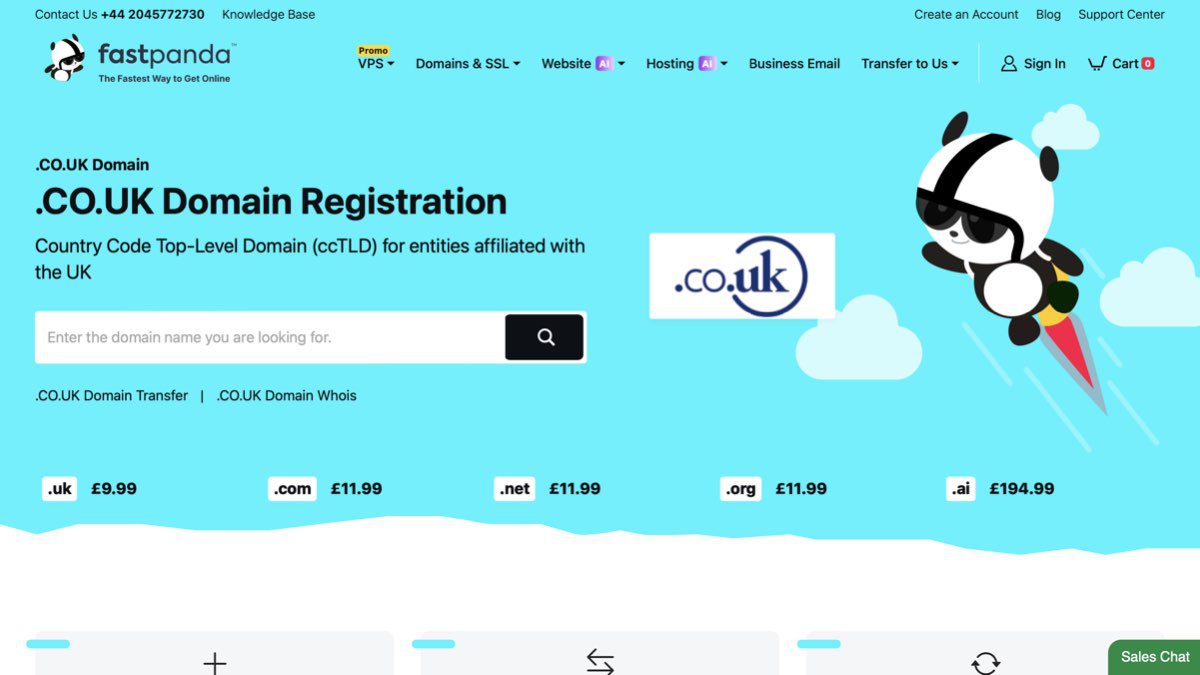 uk domain fast panda