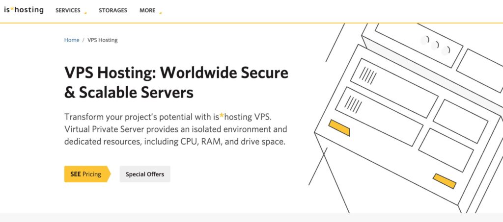 is-hosting-vps-hosting-product-page is-hosting VPS hosting page presenting secure and scalable virtual servers with worldwide server locations