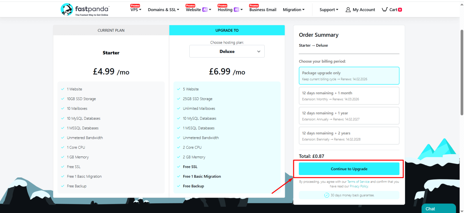 How to Upgrade VPS (Server)? - Knowledge Hub - Fast Panda