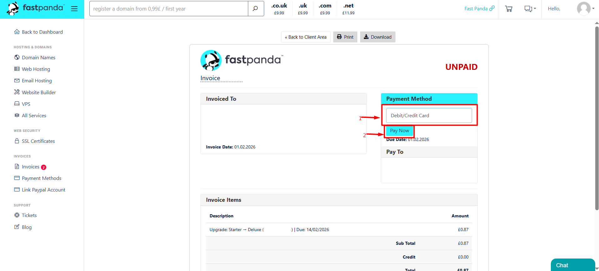 Payment method Payment method