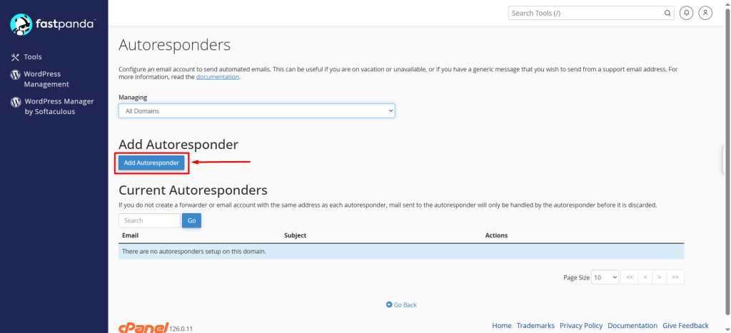 How to Enable an Autoresponder in cPanel? - Knowledge Hub - Fast Panda