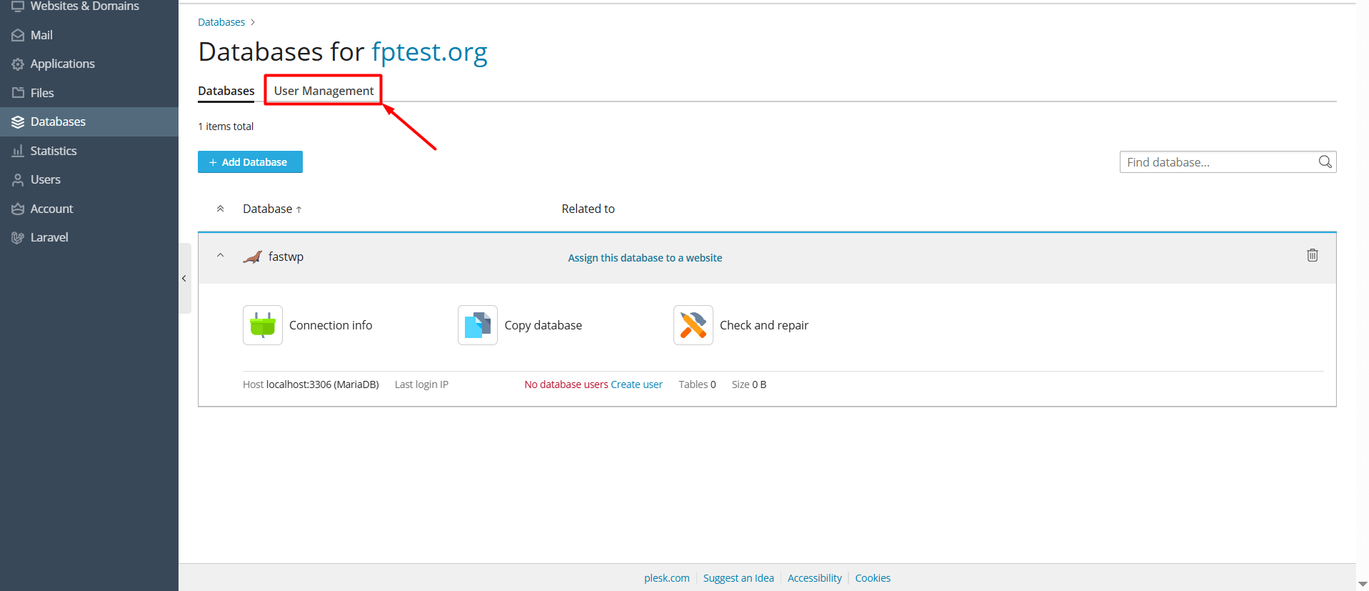 Plesk User Management