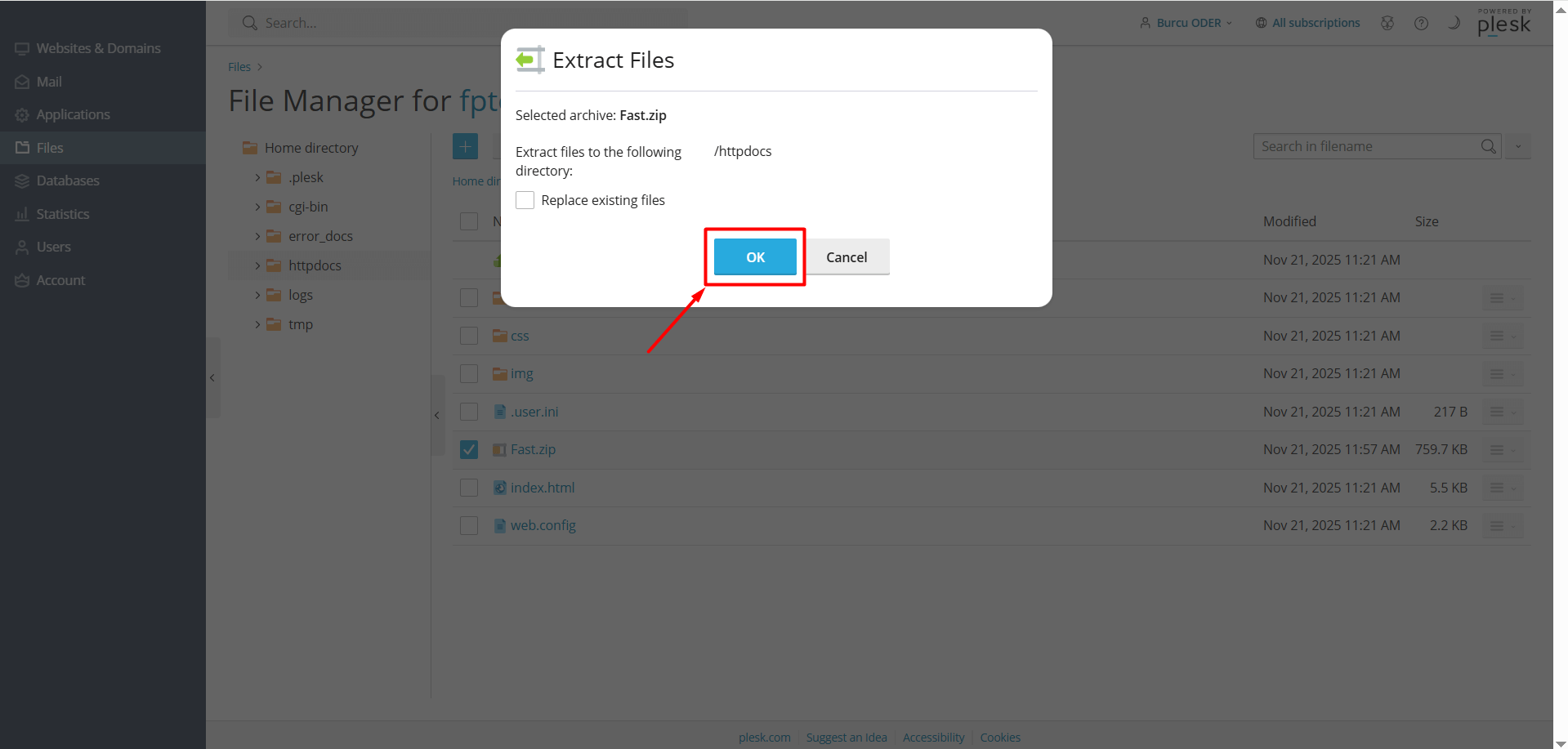 Extract OK Extract OK