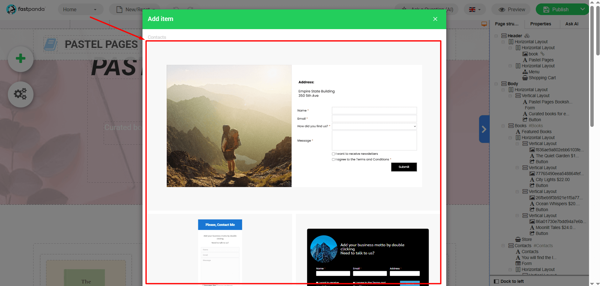 Website Builder Contact Form Website Builder Contact Form