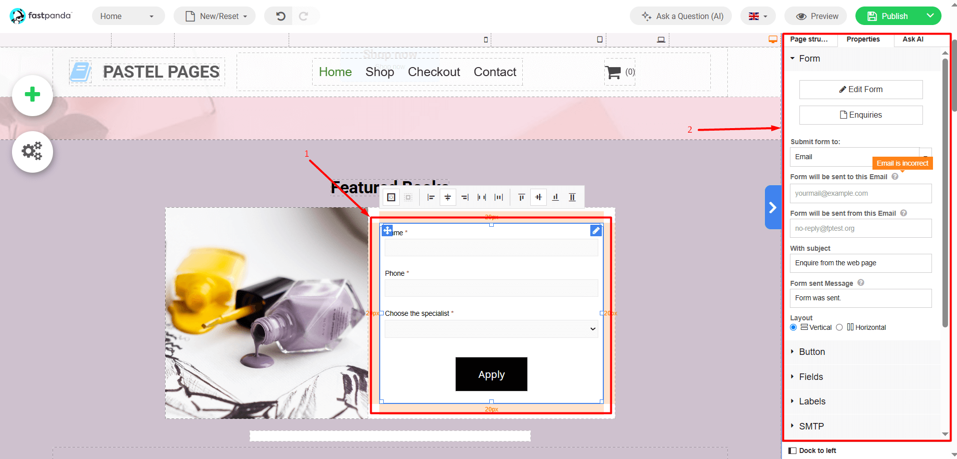Website Builder Form Edit Website Builder Form Edit