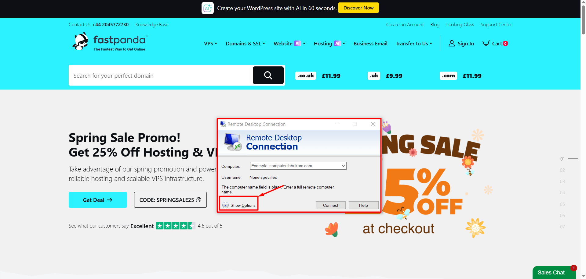 VPS Show Options VPS Show Options