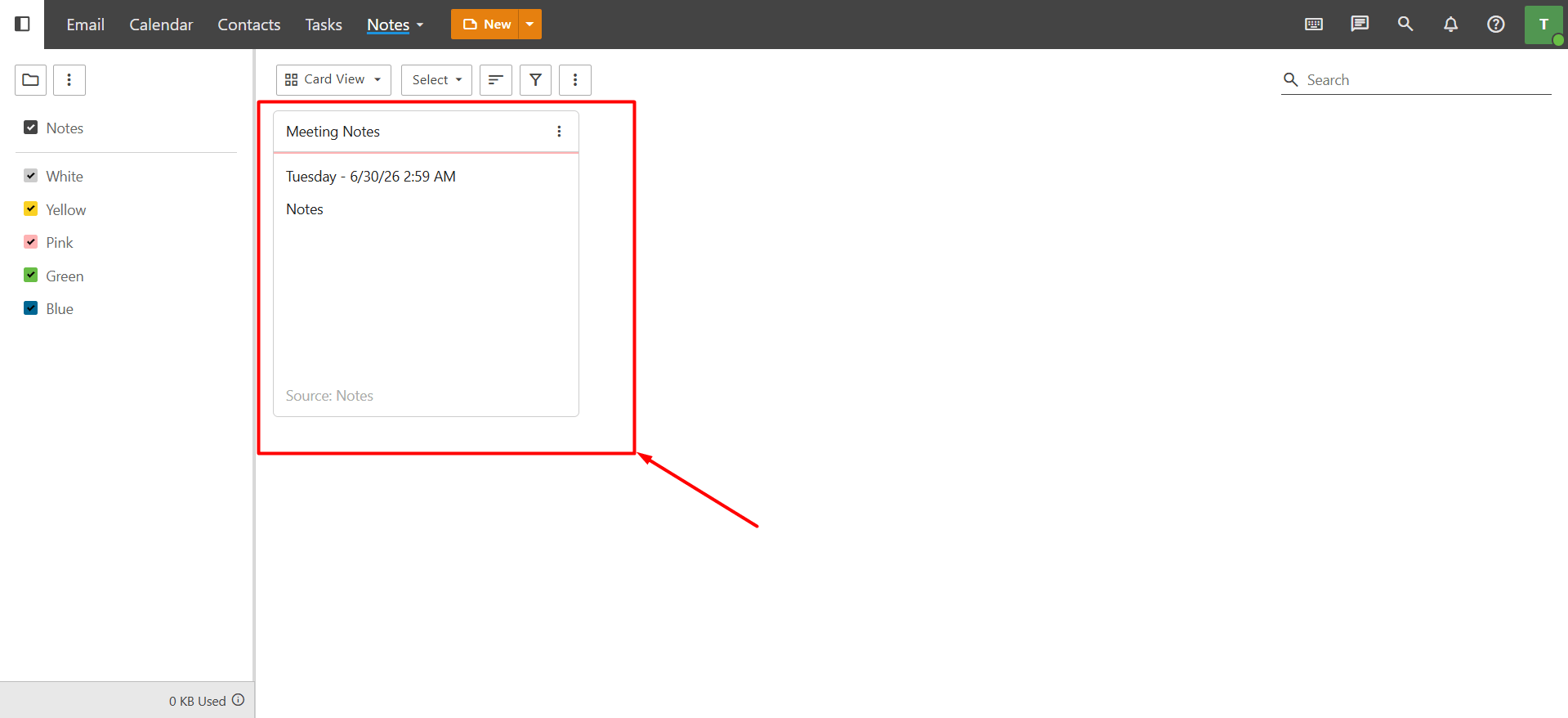 Email Notes Page Email Notes Page