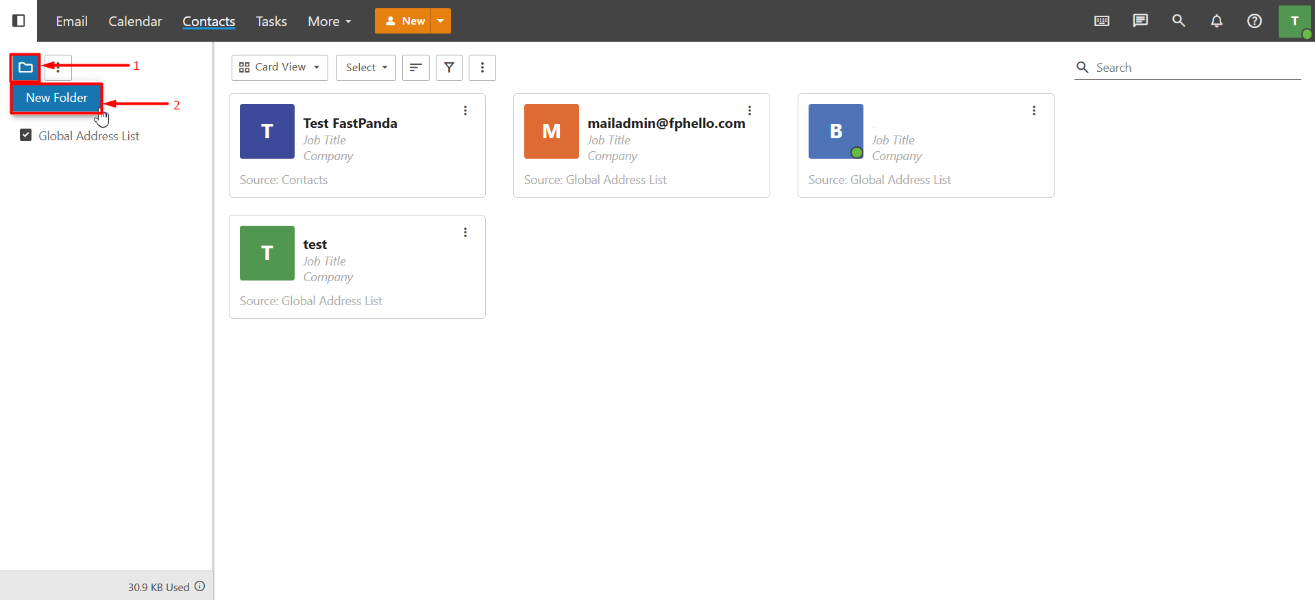 Creating a New Contact List Creating a New Contact List