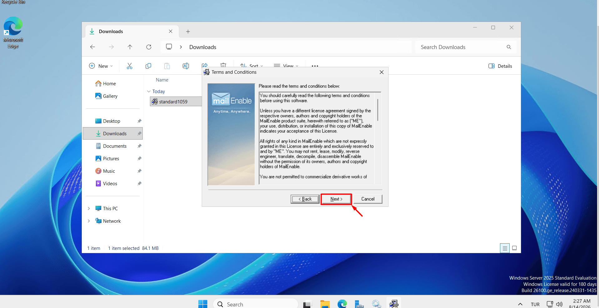 Continue by clicking 1 Continue by clicking