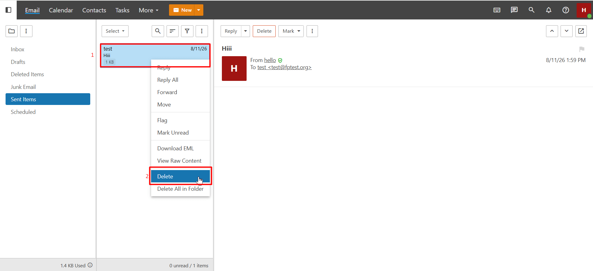 Right-click Delete Right click Delete