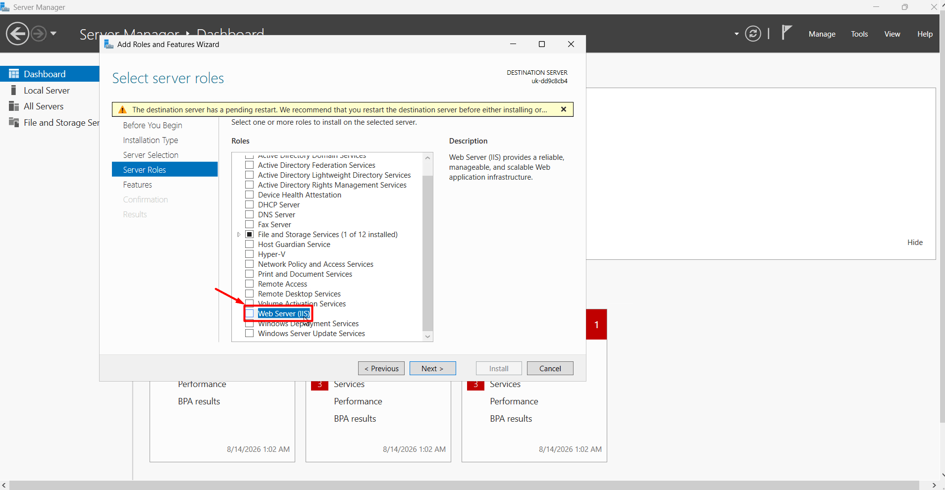 Web Server IIS Web Server IIS