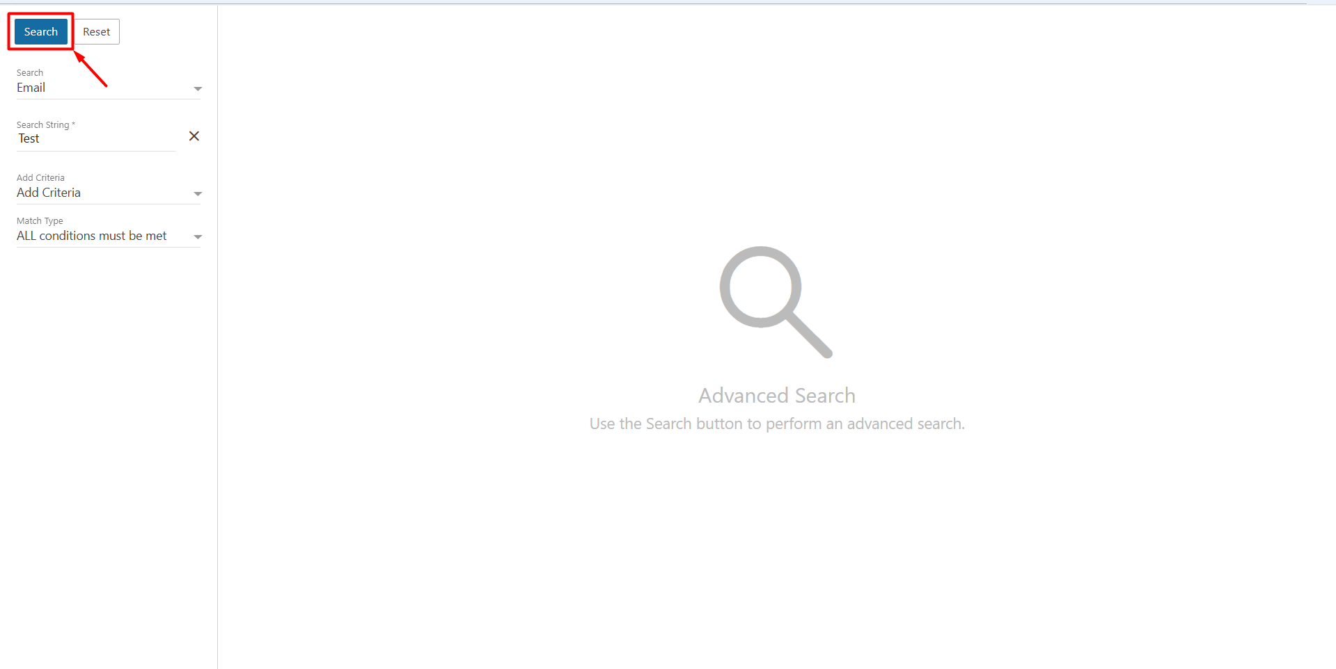Advanced Search Button Advanced Search Button