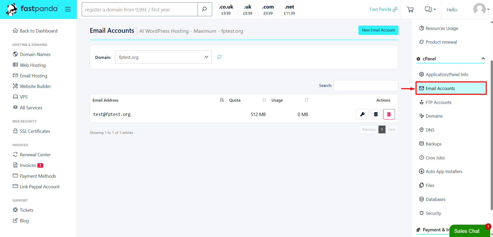 cPanel Email Accounts cPanel Email Accounts